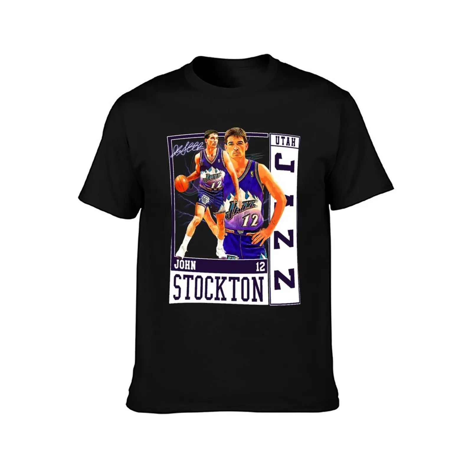 John Stockton Legend Basketball Signature Vintage Retro 80s 90s Bootleg Rap Style T-Shirt graphic t shirt vintage mens t shirt