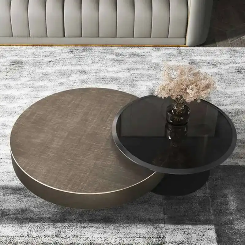 

for Tables Simple Modern Metal Home Coffee Furniture Living Room Home Glass Coffee Table Design Light Luxury Round Coffee Table
