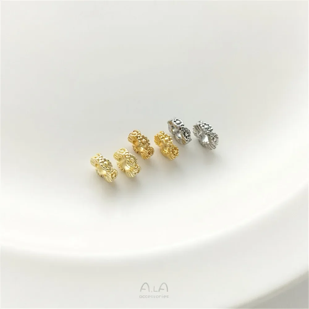 14K ทอง 18K Gold Platinum ลูกไม้ลูกไม้ Band Spacer Handmade ลูกปัด Spacer String สร้อยข้อมือสร้อยคออุปกรณ์เสริม