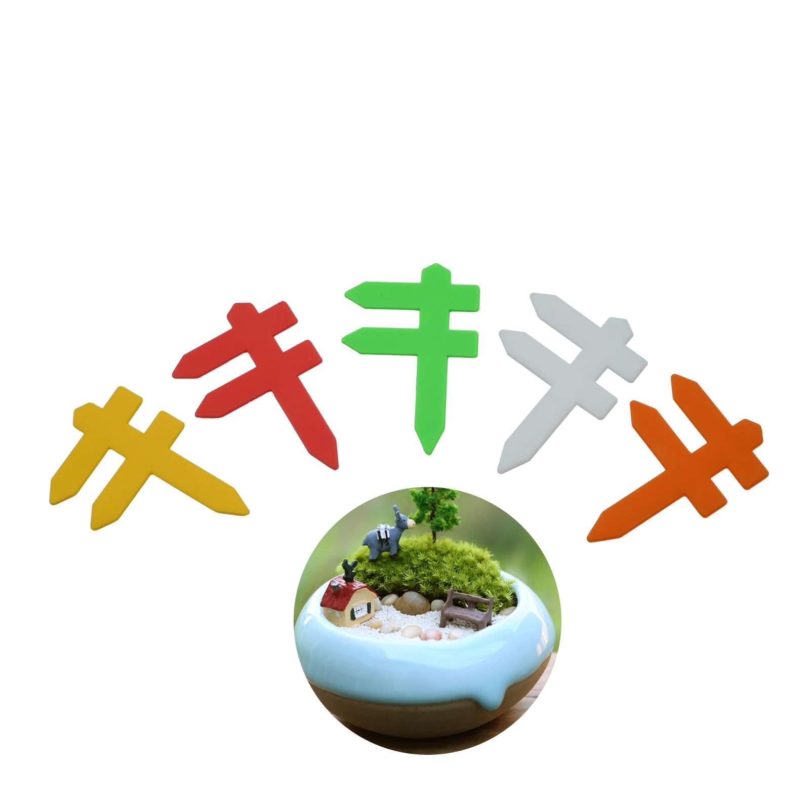 100 قطعة نبات زينة البستنة تسميات صينية الشتلات زهرة النبات النباتات النباتية حديقة الاتجاه علامة 7x4.6 سنتيمتر علامة النبات