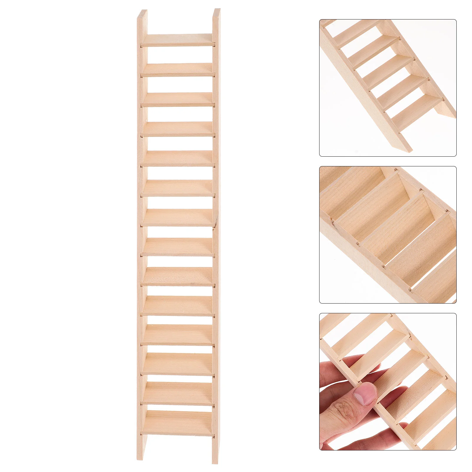 

Mini Ladder Model House Accessories Dollhouse Miniatures Food Baby Toys Ladders Scene Models Wood Wooden