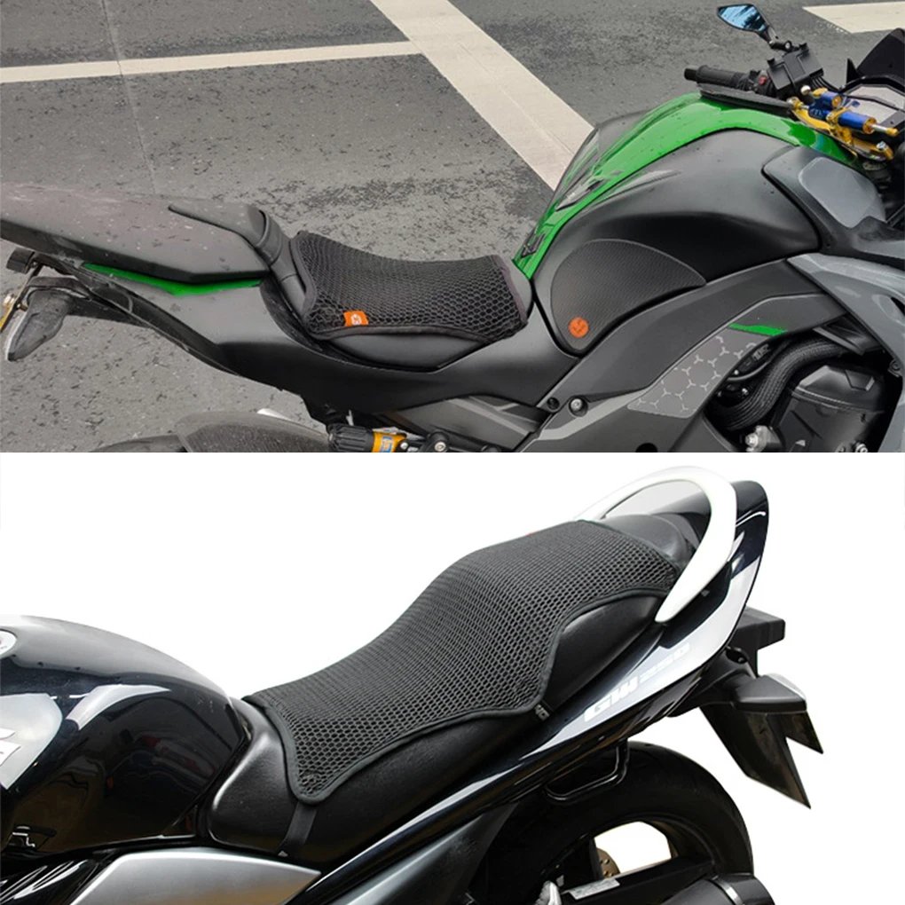 Black Breathable Mesh Motorcycle Cooling Cover Original Model Elastic Band No Displacement