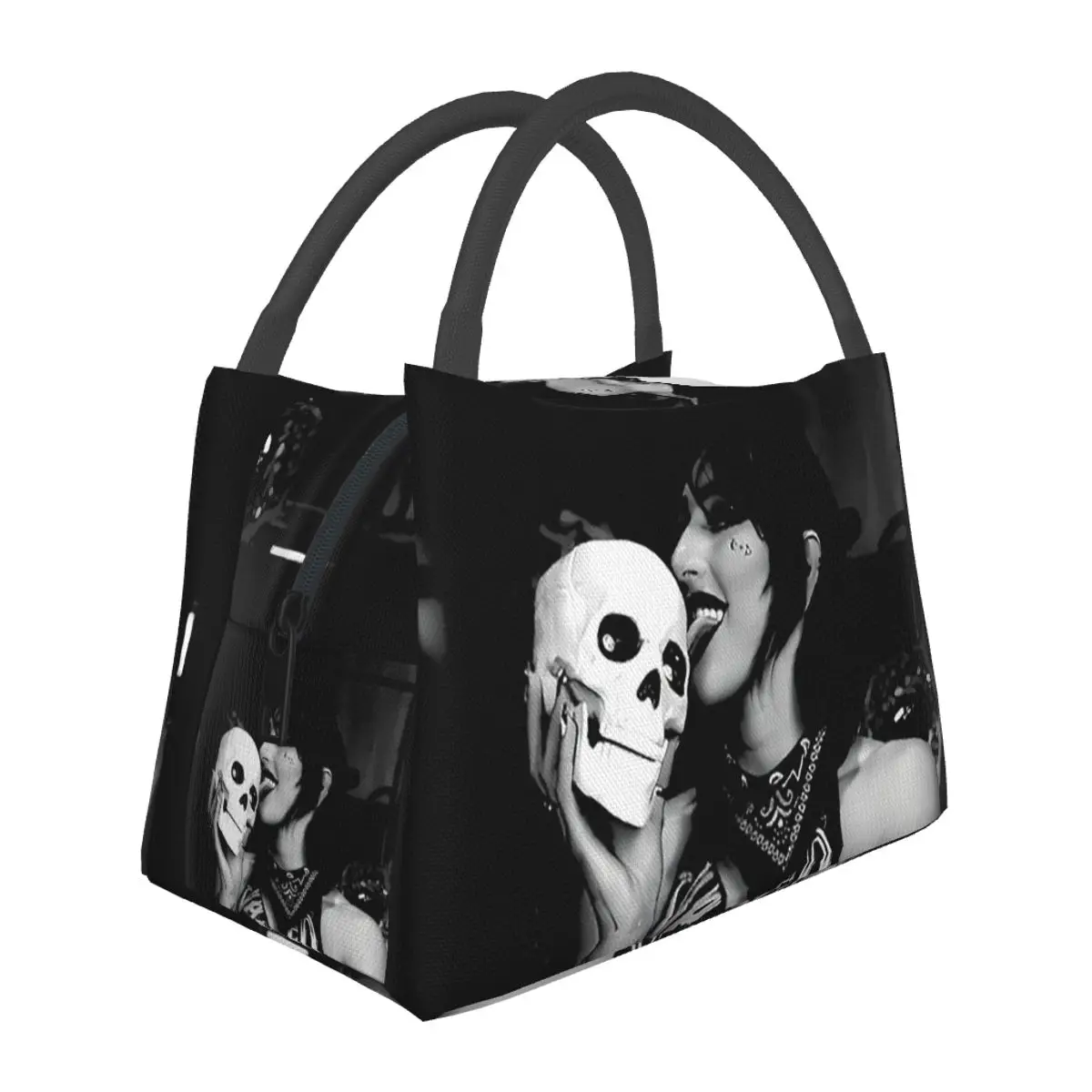 

Термосумка для обедов Rhea Ripley Skull Wrestling, изолированная, для школы, пикника, хранения продуктов, контейнер для еды, термосумка-холодильник