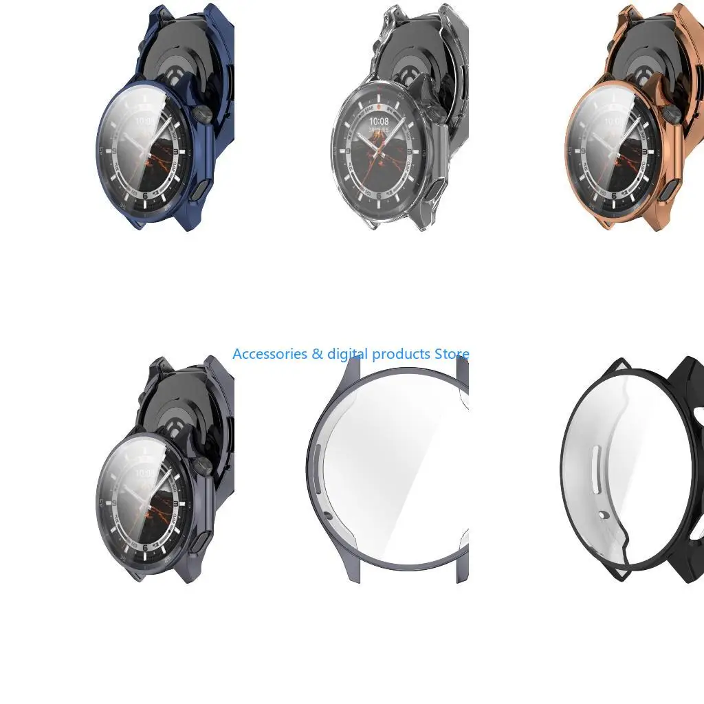 77JD Universal TPU Watch Cover Smartwatch Case Shockproof Case Offer Complete Protections for Screen & Frame for Smartwatch
