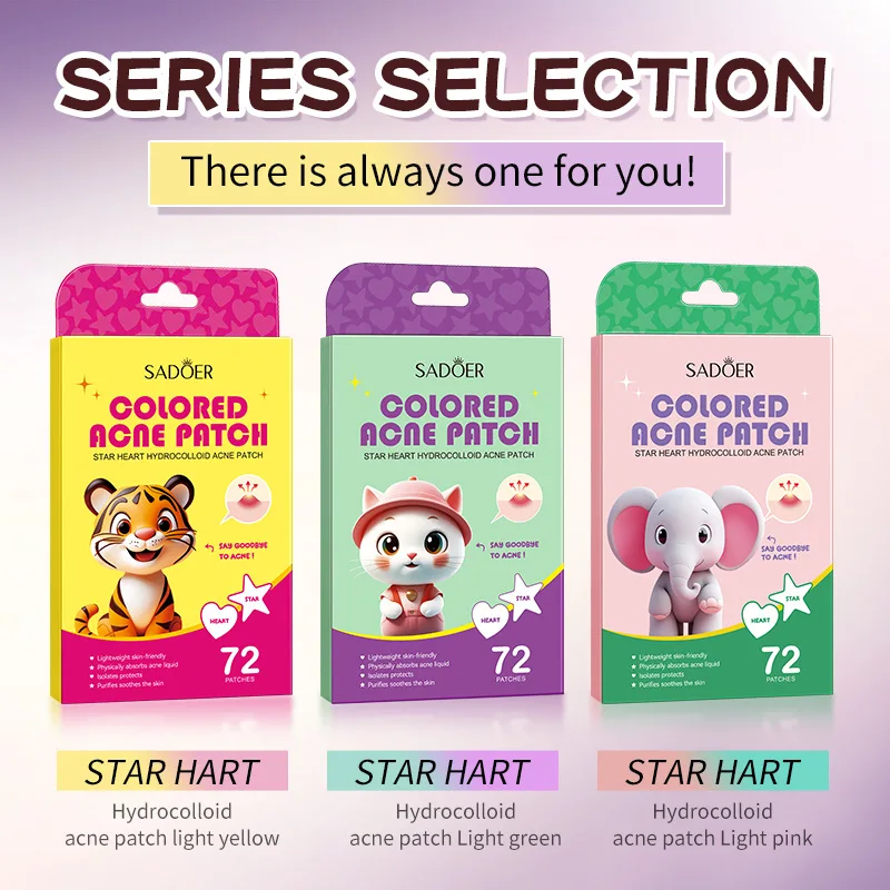 

Star shaped water-based gel high-quality acne patch with strong adhesion and invisible properties, suitable for all skin types