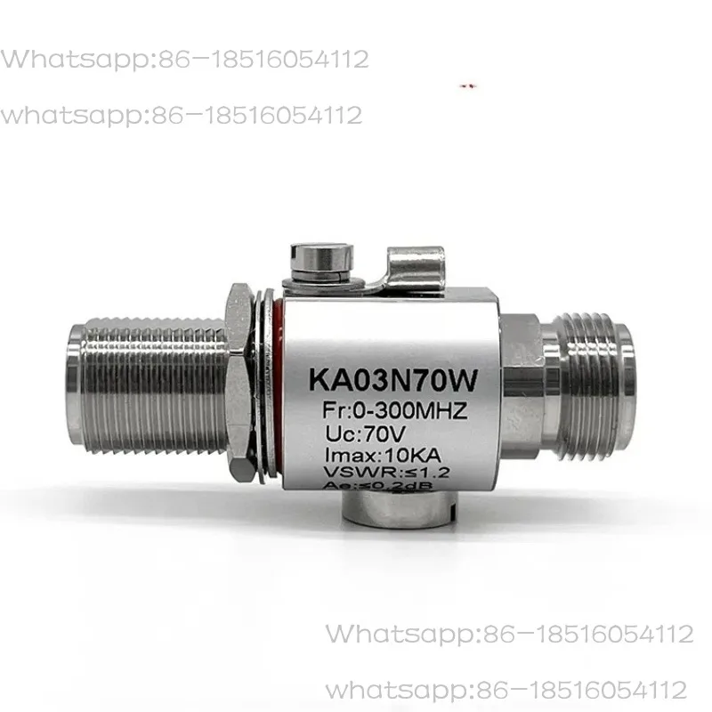 KA03N70F Antenna Feeder Lightning Arrester N-JK Head RF Coaxial Connector 500W Feeder Lightning Arrester 0-300MHz
