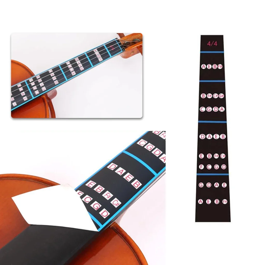 LOOK 1/8-4/4 Violin Intonation Stickers Fretboard Marker Beginners Learning Violin Fingerboard Sticker Violin Parts Accessories