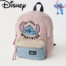 Sac à Dos en Peluche de Dessin Animé Disney Rick Stitch, Grande Capacité, Mignon, à la Mode, Cadeau de Noël, pour Enfant et Étudiant