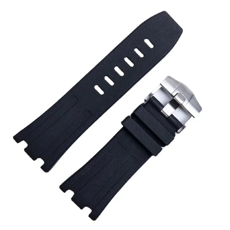 حزام ساعة سيليكون مطاطي مقاوم للماء ، سلسلة خارجية ، إكسسوارات رجالية ، AP Audemars وpiguet Royal Oak ، 28 روض