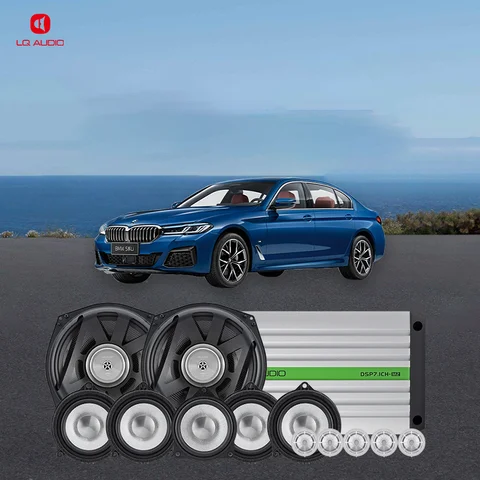 BMW G30 G31 용 조명 커버 오디오 업그레이드 LQ 플러그 앤 플레이 센터 스피커, 트위터 미드레인지 혼 서브우퍼 DSP 앰프 Best5