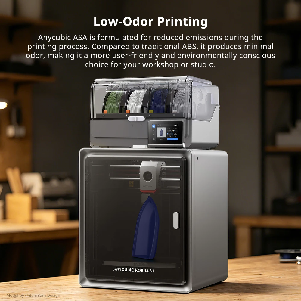 ANYCUBIC ASA Filament PLA 1,75 mm do drukarek 3D FDM Odporność na warunki atmosferyczne Niski zapach Wytrzymałość Materiały do druku 3D FDM do Kobra — zdjęcie produktu 5