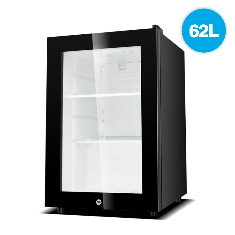 62L/95L Refrigerador Home Appliances Congelador pequeno do tamanho/congelador home móvel do refrigerador/mini barra refrigerador com porta de vidro