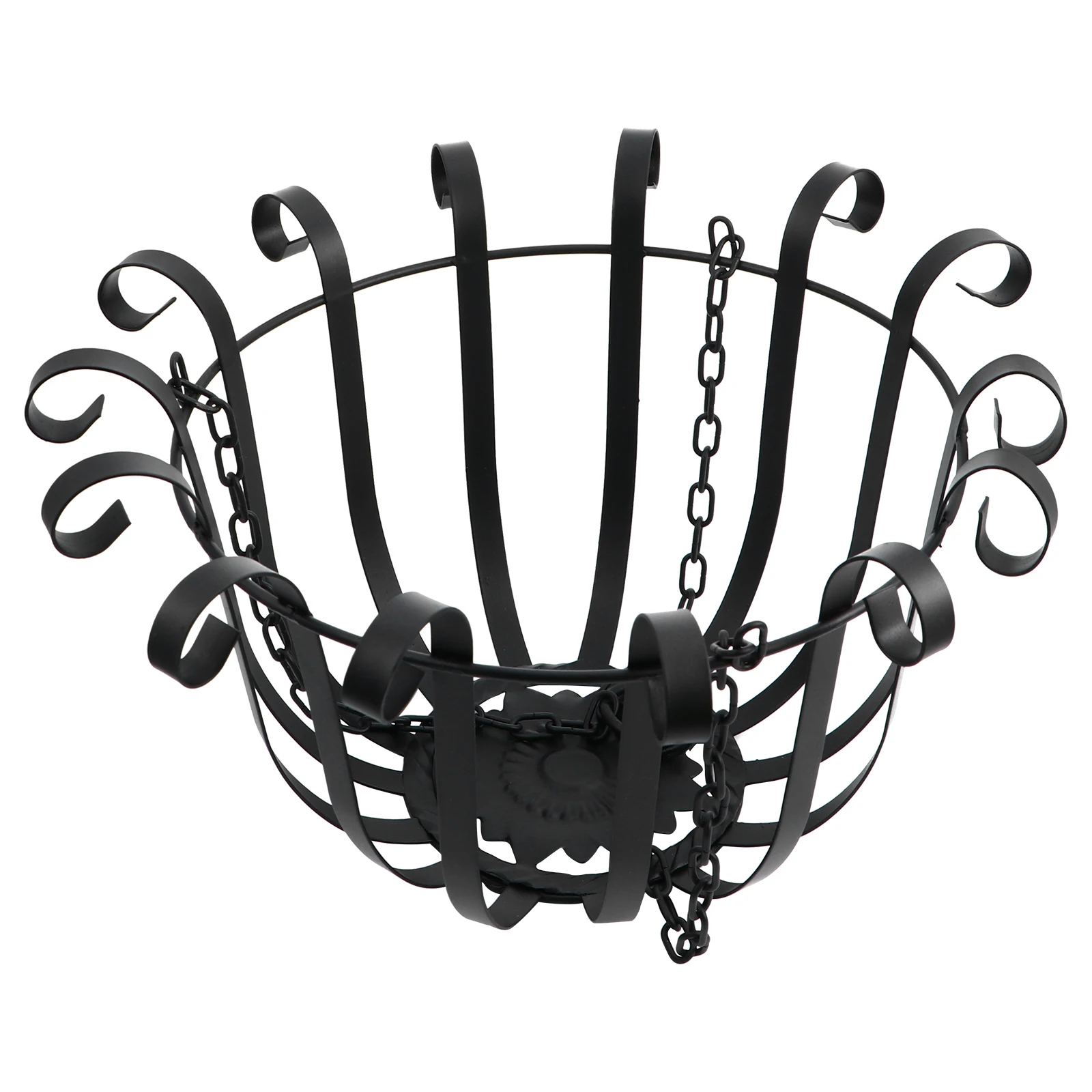 

Hanging Flower Pot Wall Mounted Iron for Plants Hollow Design High Load Sturdy Structure Easy Installation