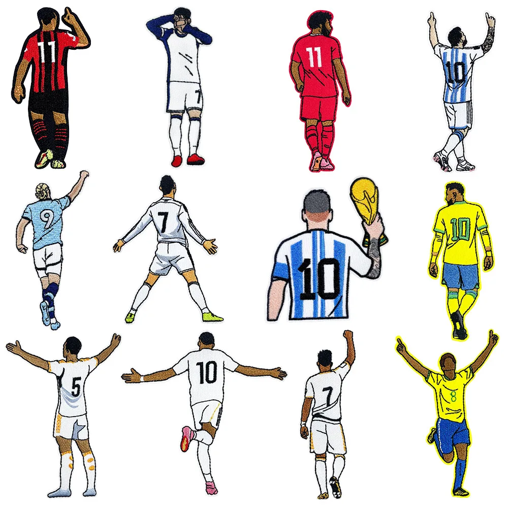 

Soccer Embroidered Patches Fabric Football DIY T-shirt Backpacks Decoration Iron on Patch Craft Applique Sticker Sewing Repair