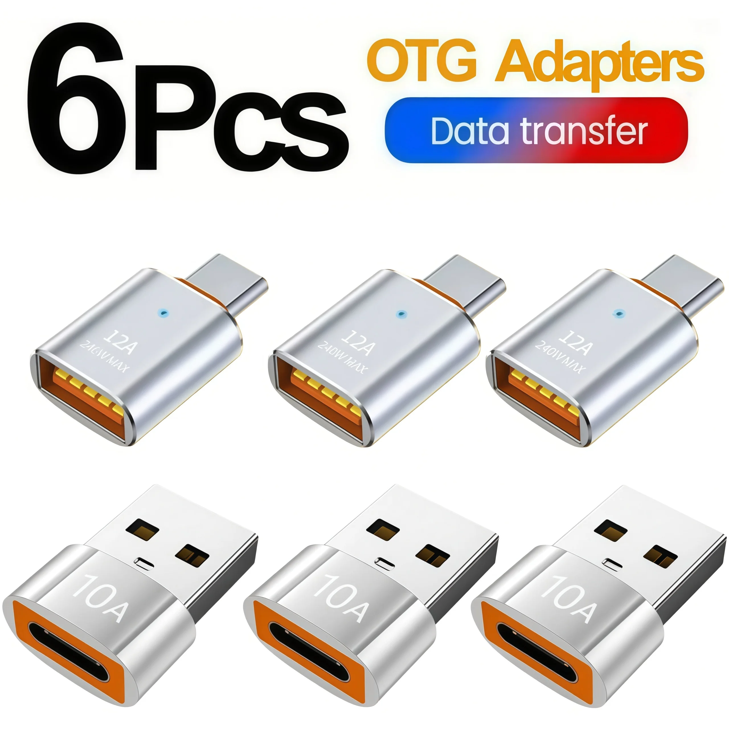 Adapter USB C na USB 10A, z szybkim ładowaniem i transferem danych 480 MB, konwerter USB C