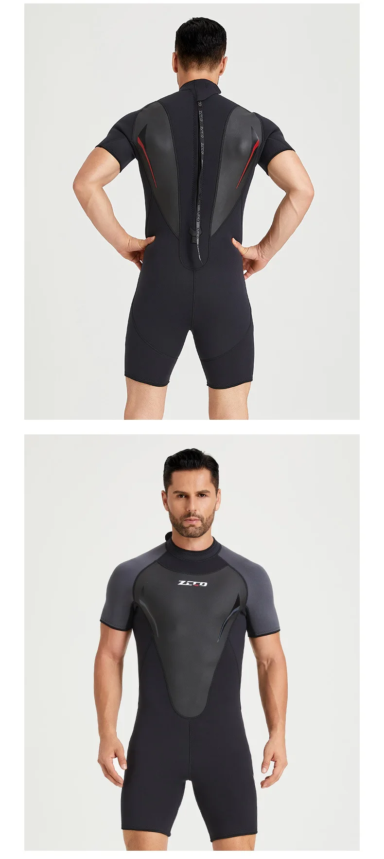 Shorty-Neoprenanzug für Männer und Frauen, 3 mm/1,5 mm, Neoprenanzug zum Tauchen, Surfen, Schwimmen, Wassersport, Neopren, Speerfischen, einteilige Neoprenanzüge – Detail 6