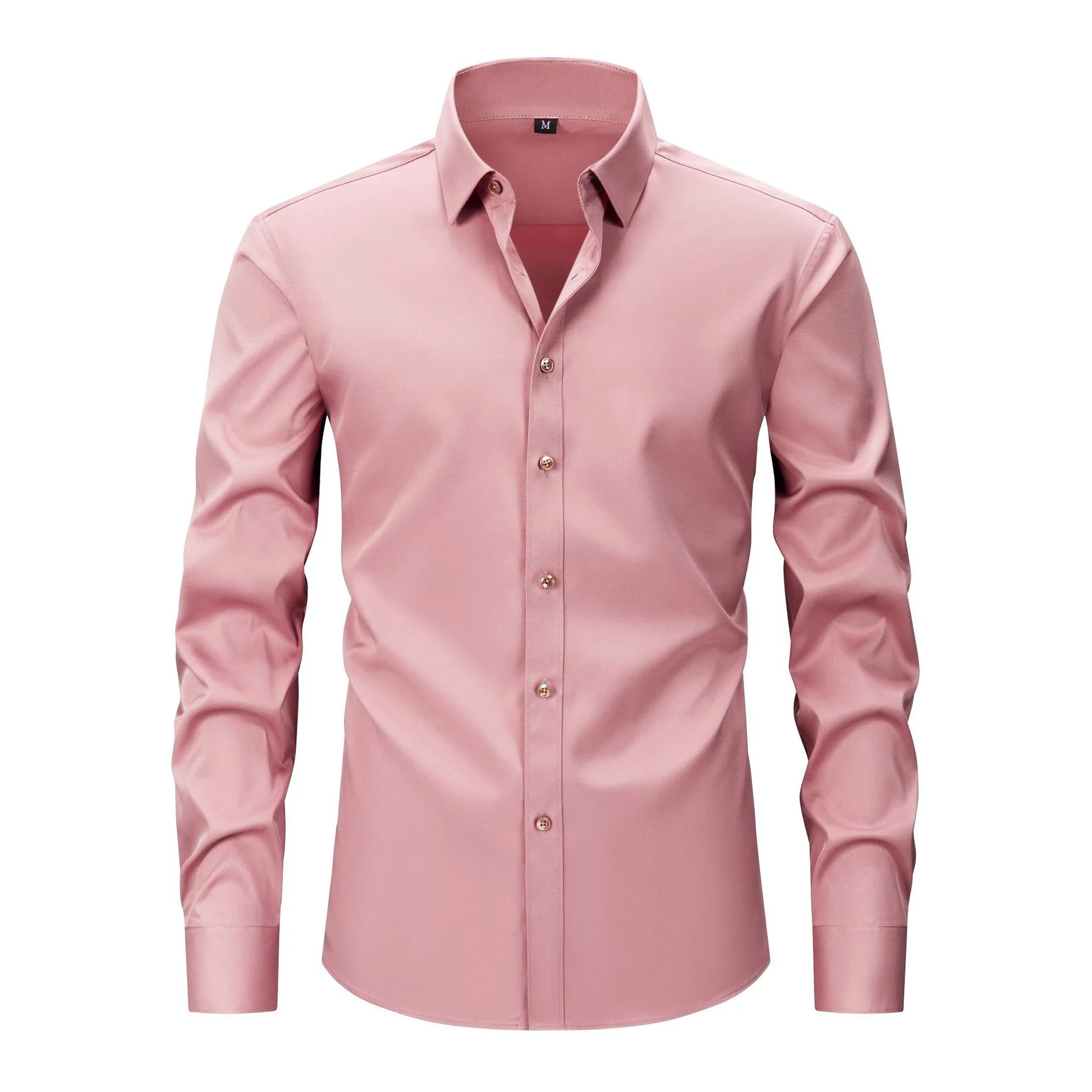 

High-quality men's shirt - Elastic, anti-wrinkle, non-stretching long-sleeved shirt, suitable for daily business formal wear