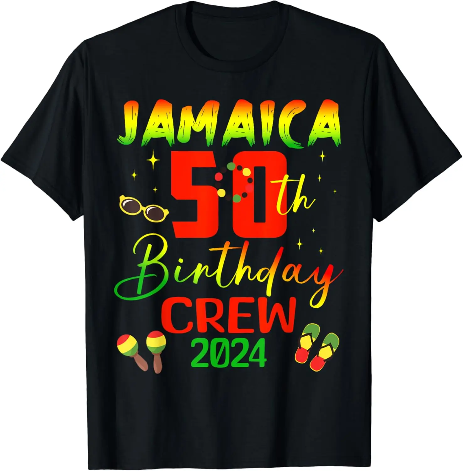 

Jamaica 50th Birthday Crew Funny Jamaica Birthday Trip Match T-Shirt