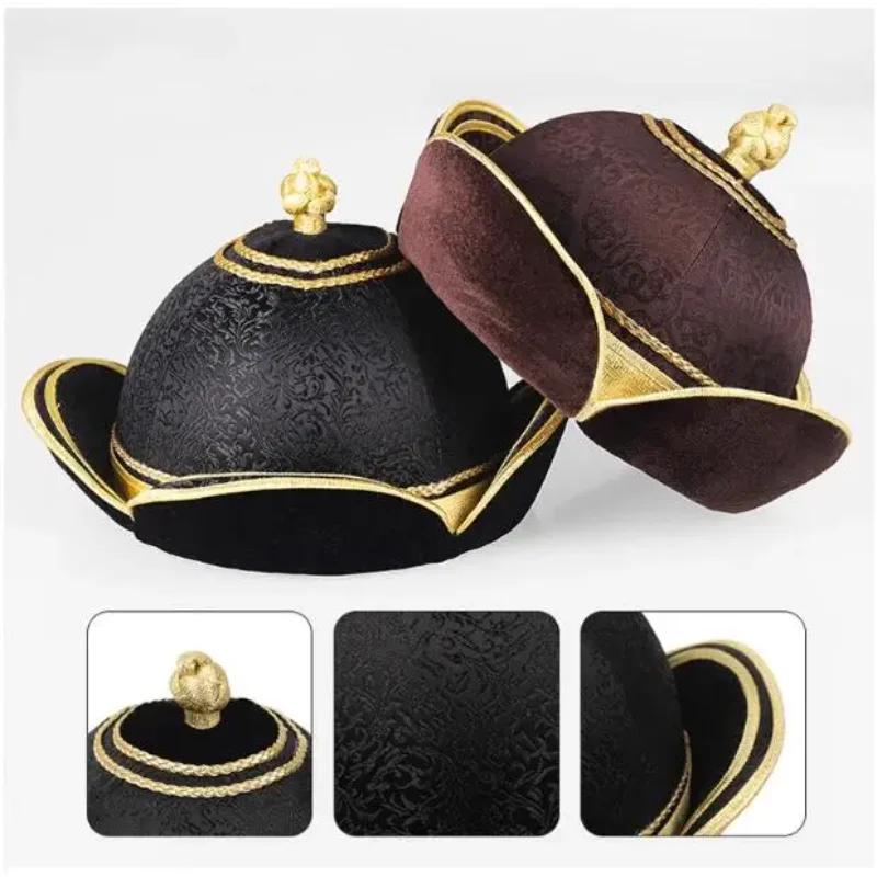 Mongolian Prince Hat Wedding Party Dome Men's Hat Dance Performance Accessories