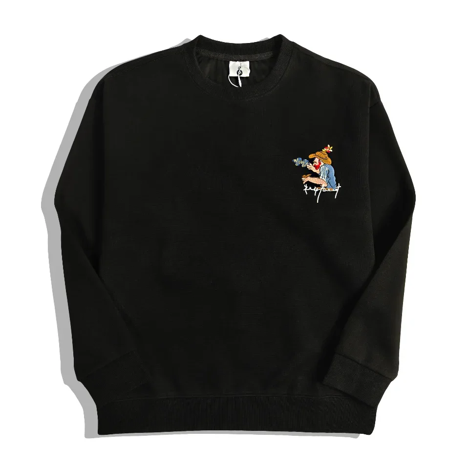 

500g Heavyweight Men's Cotton Crewneck Sweatshirt Cartoon Puzzle Print Mix and Match Pullover