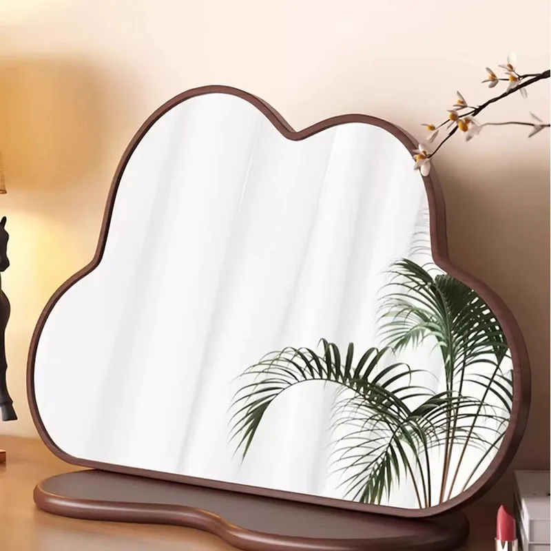 r*-Cloud Bedroom Mirror Decoration Small Modern Girls Aesthetic Makeup Irregular Funky Nordic Spiegel Wand Home Decorations