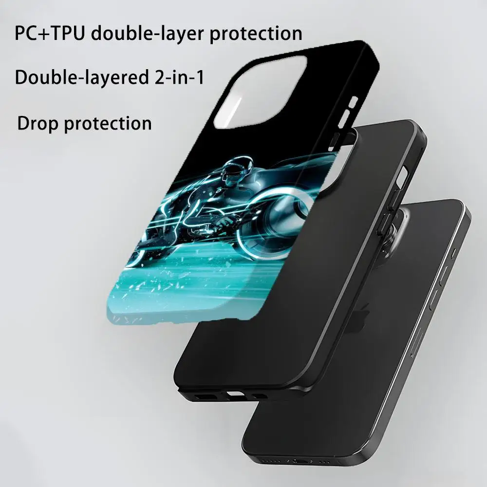 حافظة هاتف فيلم الخيال العلمي المستقبلي مزدوج الطبقات 2 في 1 حافظة لهاتف آيفون 16 15 برو ماكس 14 13 برو 12 11 plus أغطية سامسونج S #4
