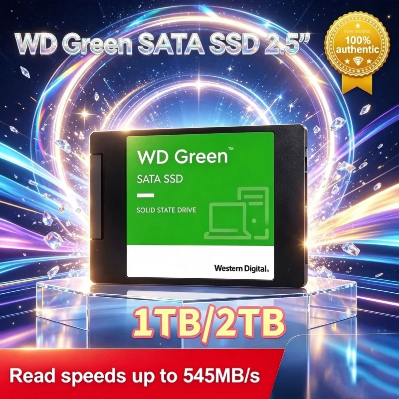 Original WD Green 250GB 1TB 2TB SATA SSD 2.5" SATA3 Internal Solid State Disk For Notebook Desktop PC Stable Running Hard Drive