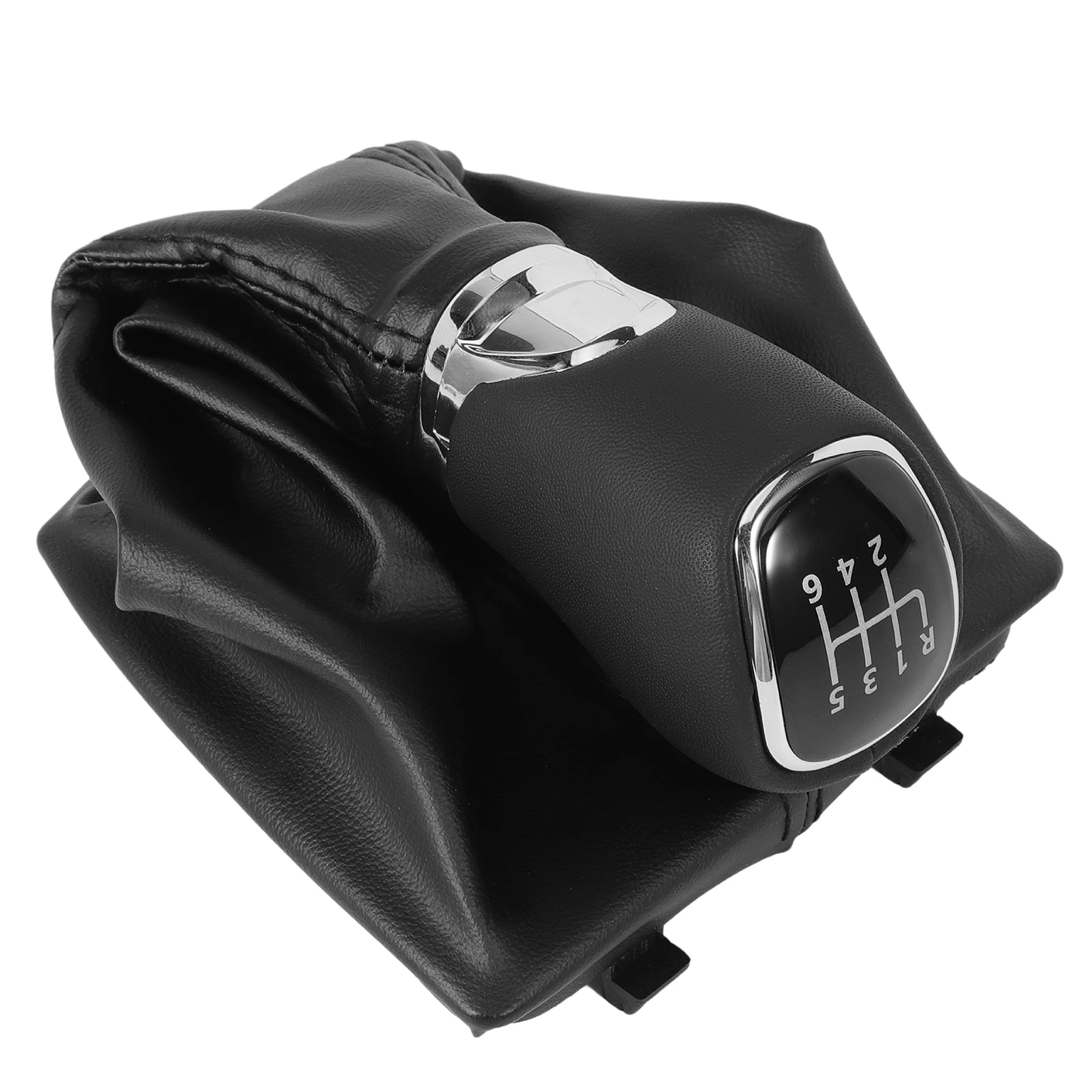 

6-скоростная ручка переключения передач, ручная ботинка из искусственной кожи + пластик, совместимая с Skoda Octavia 3 III 5E 2012-2021