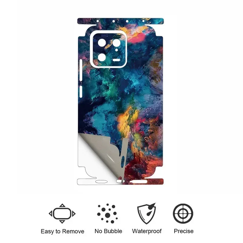 3M Material Cute Pattern Matte Film Skin Phone Back+Sides Sticker For XIAOMI 13 Ultra 14 Pro Redmi Note 13 12 Turbo Cartoon Wrap