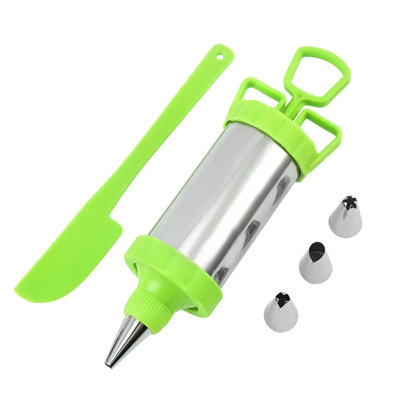 Stainless Steel Cookie Decorating Gun Sets Biscuit Press Maker  DIY Pastry Syringe Extruder Nozzles Kitchen Baking Tools