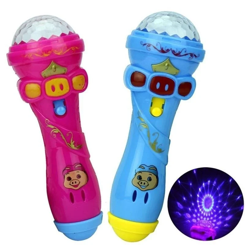 

Children's Glowing Toy Cartoon LED Projection Microphone Creative Microphone Flash Wand Magic Wand Kids Toy Gift