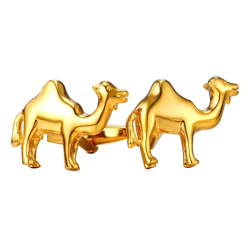 Cufflinks For Mans Camel Shape Simple Design Man Jewelry yellow Gold/Silver Color Cuff Links Wholesale Men Jewelry C297