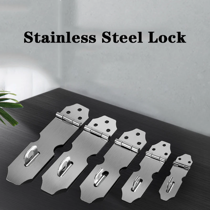 1pc 2pcs 2.5 Inch Stainless Steel Lock, Buckle Cabinet Door Drawer Lock, Nose Fixed Door Buckle Latch, Old-fashioned Wooden Door