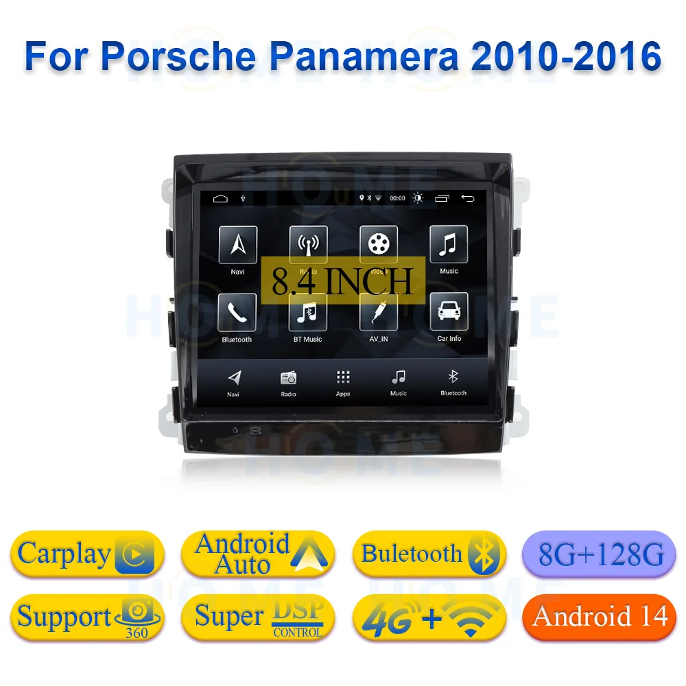 ZJZ Factory Price Android 14 Car Play Auto for Porsche Panamera Car Multimedia Player Radio Navigation With IPS HD Screen Carpla
