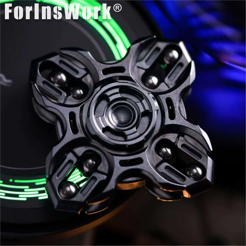 【STOCK】 MOT Zirconio cristal de hielo diapasón dedo Spinner Fidget Spinner juguete para aliviar el estrés juguetes de escritorio