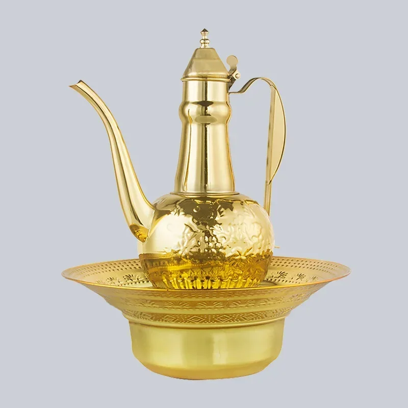 #Restaurant Interior Decoration Uyghur Folk Gift Supplies Kettle Ethnic Style Hand Washing Pot Theme
