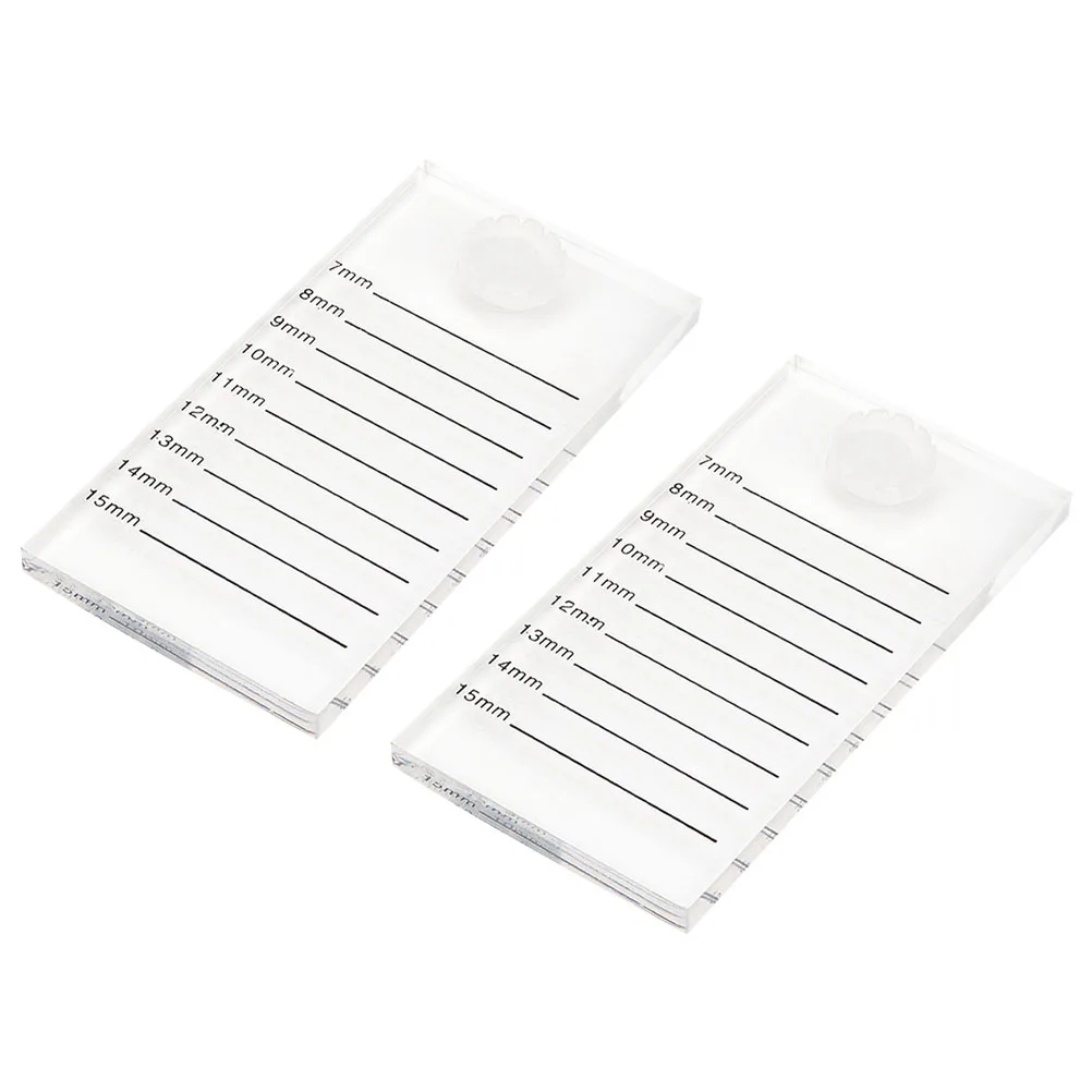 

2Pcs Eyelash Grafting Accessories Transparent Acrylic Holder WearResistant Reusable Beauty Salon Tray Lash Supply