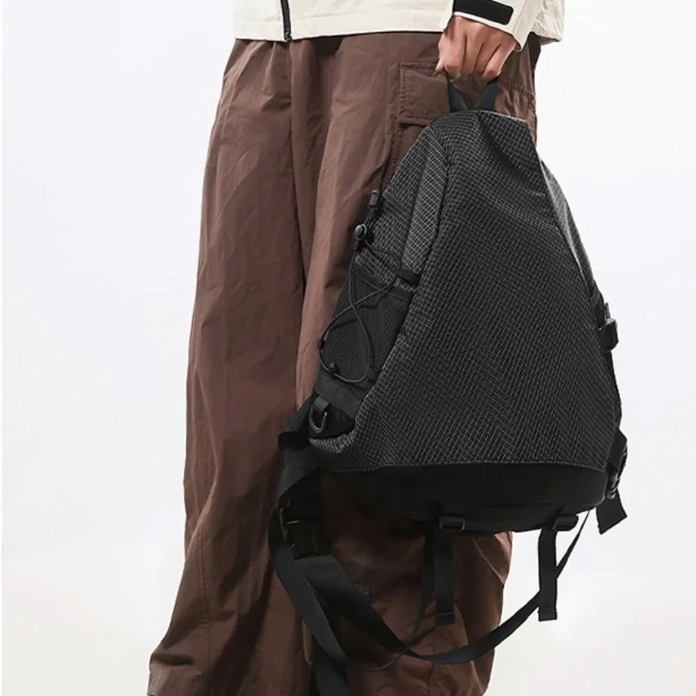 Waterproof Outdoor Sports Chest Bag Large Capacity Adjustable Nylon Crossbody Bag Japanese Style Multifunctional