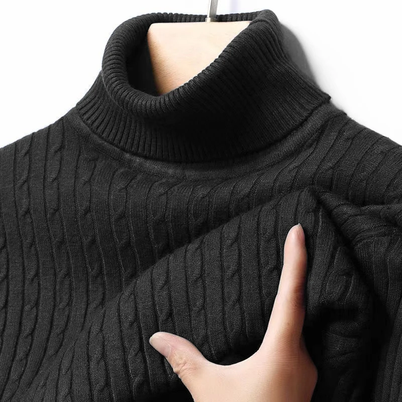 الخريف الرجال مضلع الياقة المدورة سترة دافئة المجهزة بلوفر مغزول Sweatesr الجاكار مخطط عادية كم طويل الأساسية