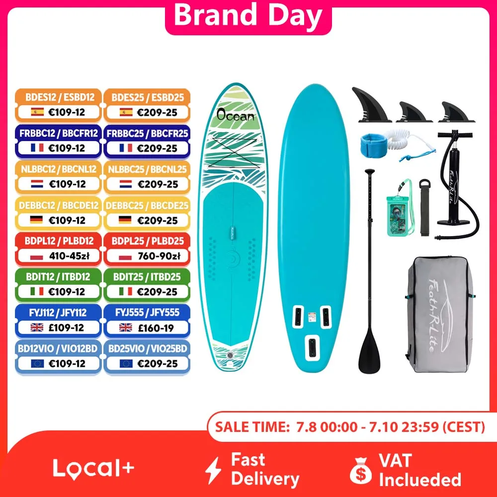 Tabla de paddle surf FunWater, tamaño grande, 335 × 85 × 15 cm, tabla de paddle surf inflable, tabla de surf, tabla de SUP, tabla de paddle surf antideslizante