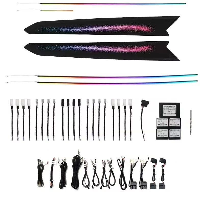 22 in 1 Ambient Lighting Car Kit For VW T-ROC 2018-2022 Galaxy Style Original 1:1 Mold Dashboard Door Decoration Atmosphere Lamp