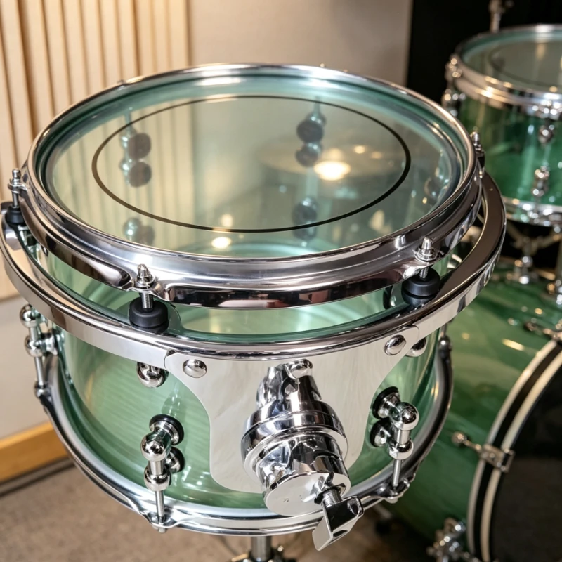 Comfort Drum10*8 Inch Acrylic Tom Floor Drum Set Musical Instrument with Parts Holder