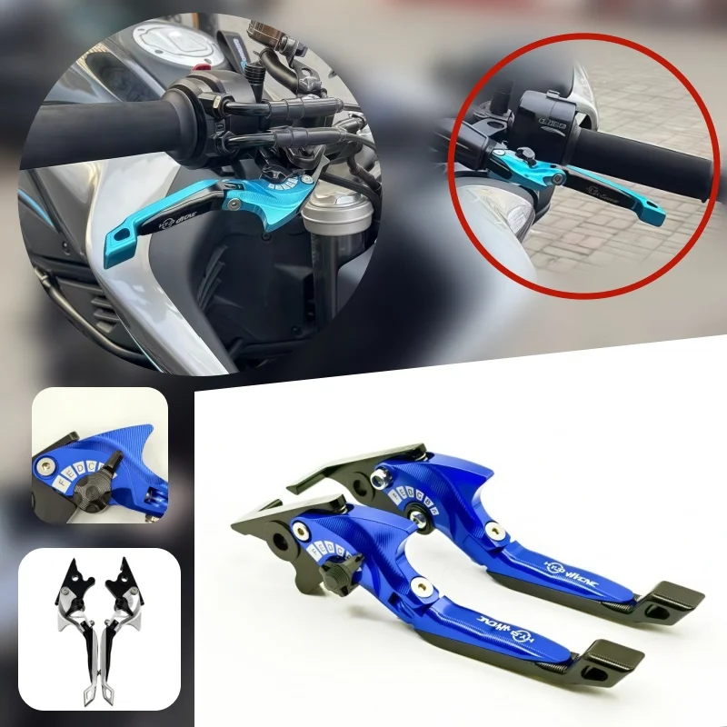 

5D shark head style For Kawasaki VERSYS 650cc 2015 2016 2017 2018 2019 2020-2022 Motorcycle foldable adjustable handle lever