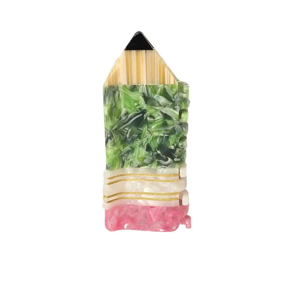 

Hair Claw for Thick Hair Pencil Shape Hair Clip Shark Claw with Anti-slip Teeth Lightweight Back Head Accessory Claw Clip