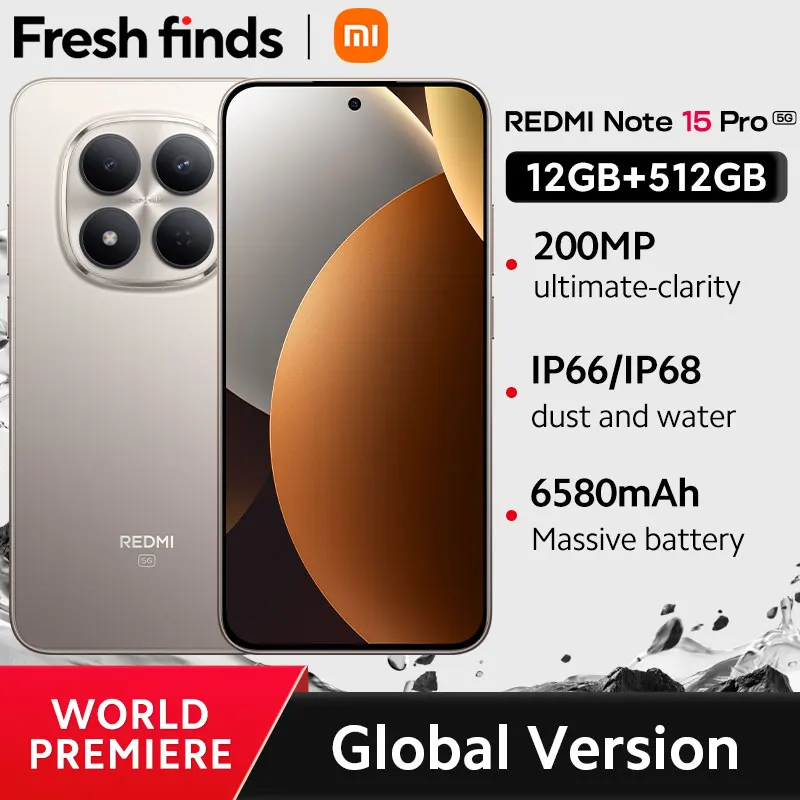 Xiaomi Redmi Note 15 Pro 5G Global Version 200MP main camera 6.83