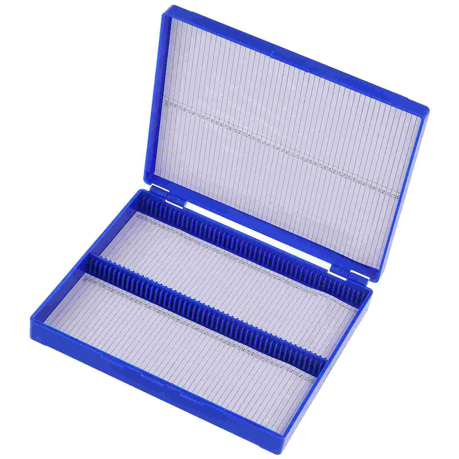 Pathology Slide Box Microscope Holder Container Storage Storing Tool Plastic Organizer