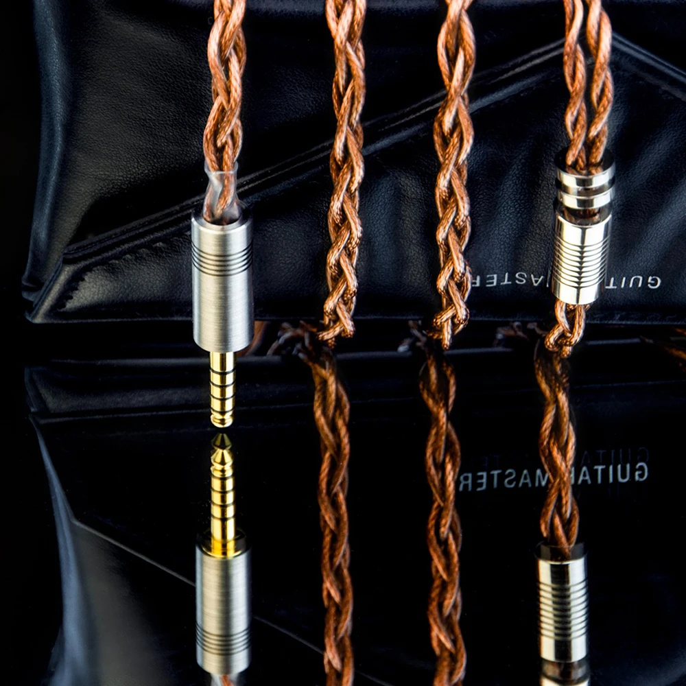 HiFi IEM Upgrade Cables High Purity Single Crystal Copper Headphone Cable Hi-end OCC Earphone Wire 2pin MMCX 4.4mm Balance 3.5mm