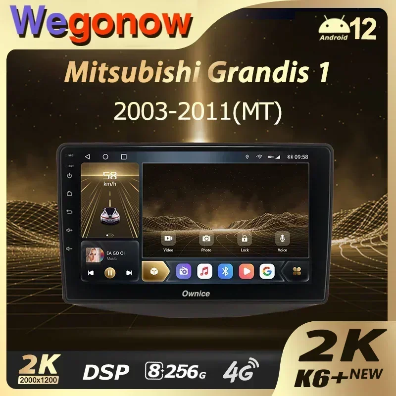 Ownice K6+ 2K for Mitsubishi Grandis 1 2003 - 2011 Car Radio Multimedia Video Player Navigation Stereo GPS Android12 No 2din DVD