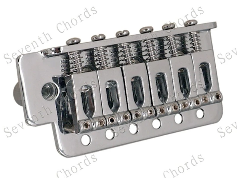 Ein Satz 6-saitiger konkaver Sattel-Tremolo-Brückensystem für E-Gitarren-Zubehörteile, Chrom, Schwarz, Kupfer, Rot zur Auswahl – Detail 8