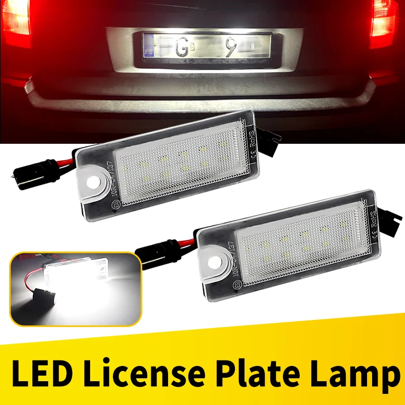 2 Stück Fehlerfreie Canbus LED-Kennzeichenbeleuchtung für Volvo V70 2001-2007 XC70 XC 70 90 S60 S80 3528-SMD LED-Nummernschildbeleuchtung